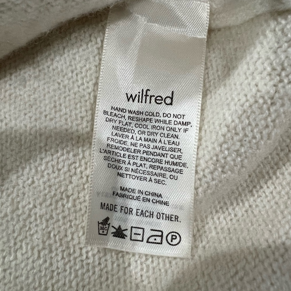 Wilfred Women's Cream cashmere mock Turtleneck Sweater - s - Picture 3 of 7